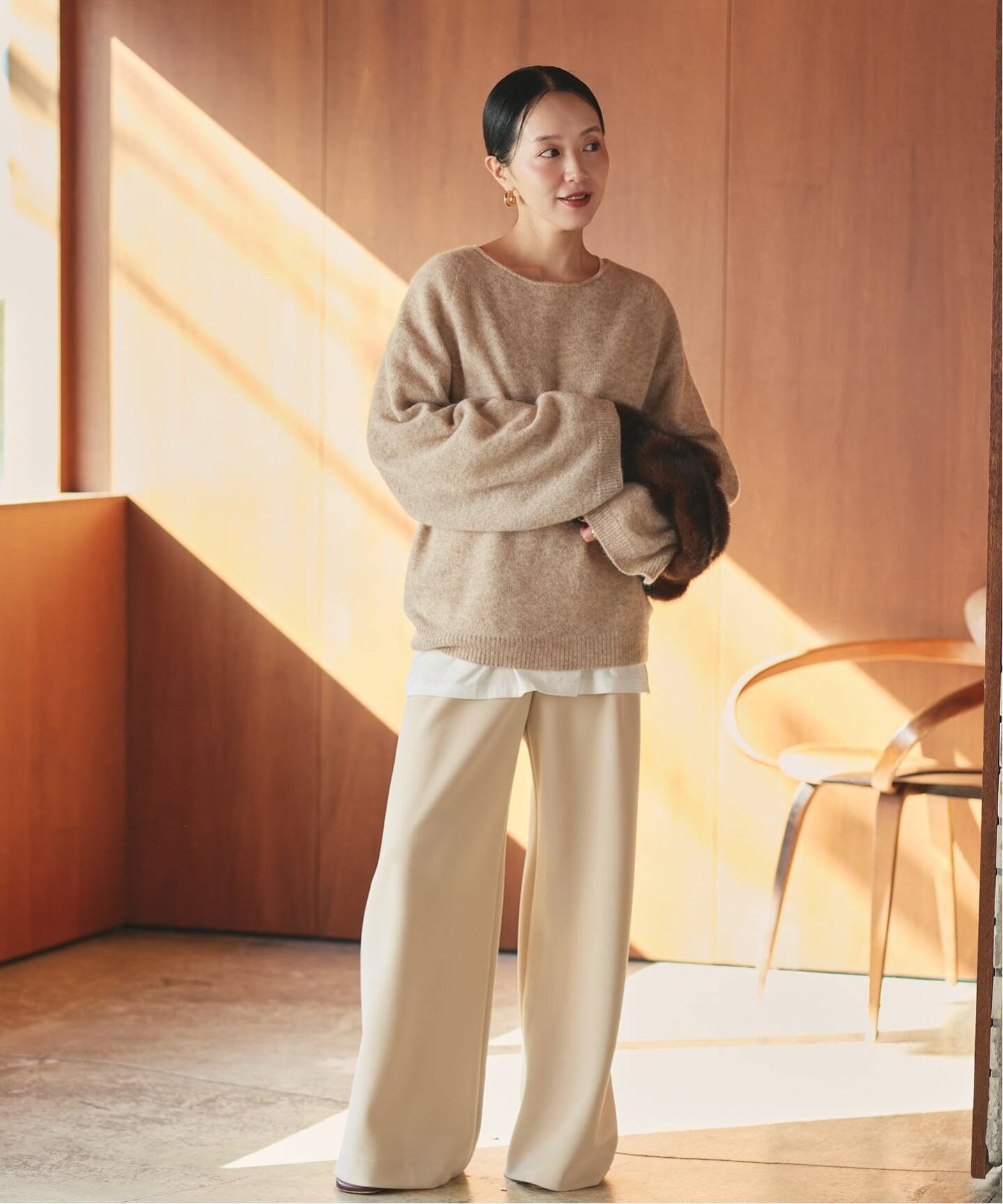 plage｜《追加》Baby Alpaca ラグラン プルオーバー | Rakuten Fashion