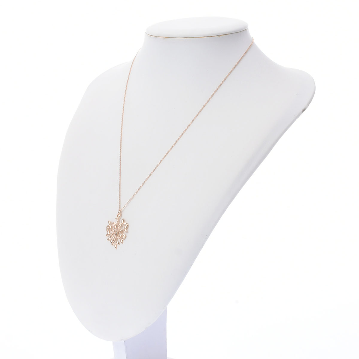 ティファニー オリーブリーフネックレス ゴールド K18ピンクゴールド