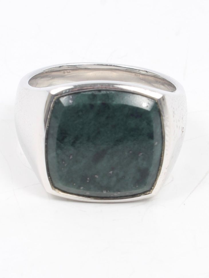 TOMWOOD - クッション リング (メンズサイズ) / CUSHION GREEN MARBLE