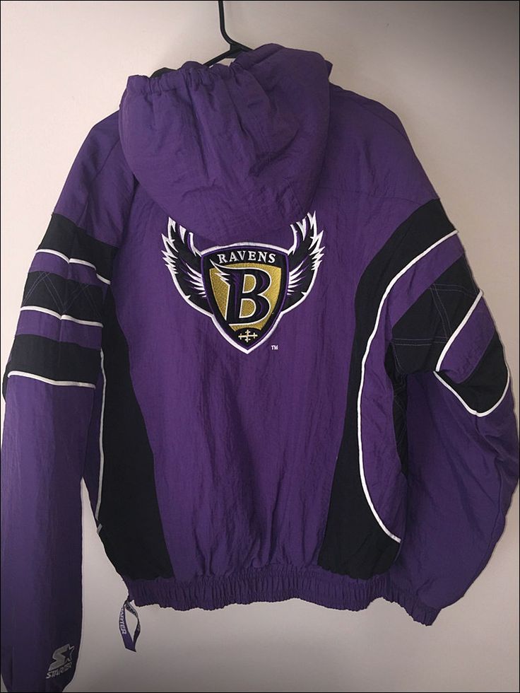 Vintage 90's Starter NFL Baltimore Ravens Pull Over Coat Jacket