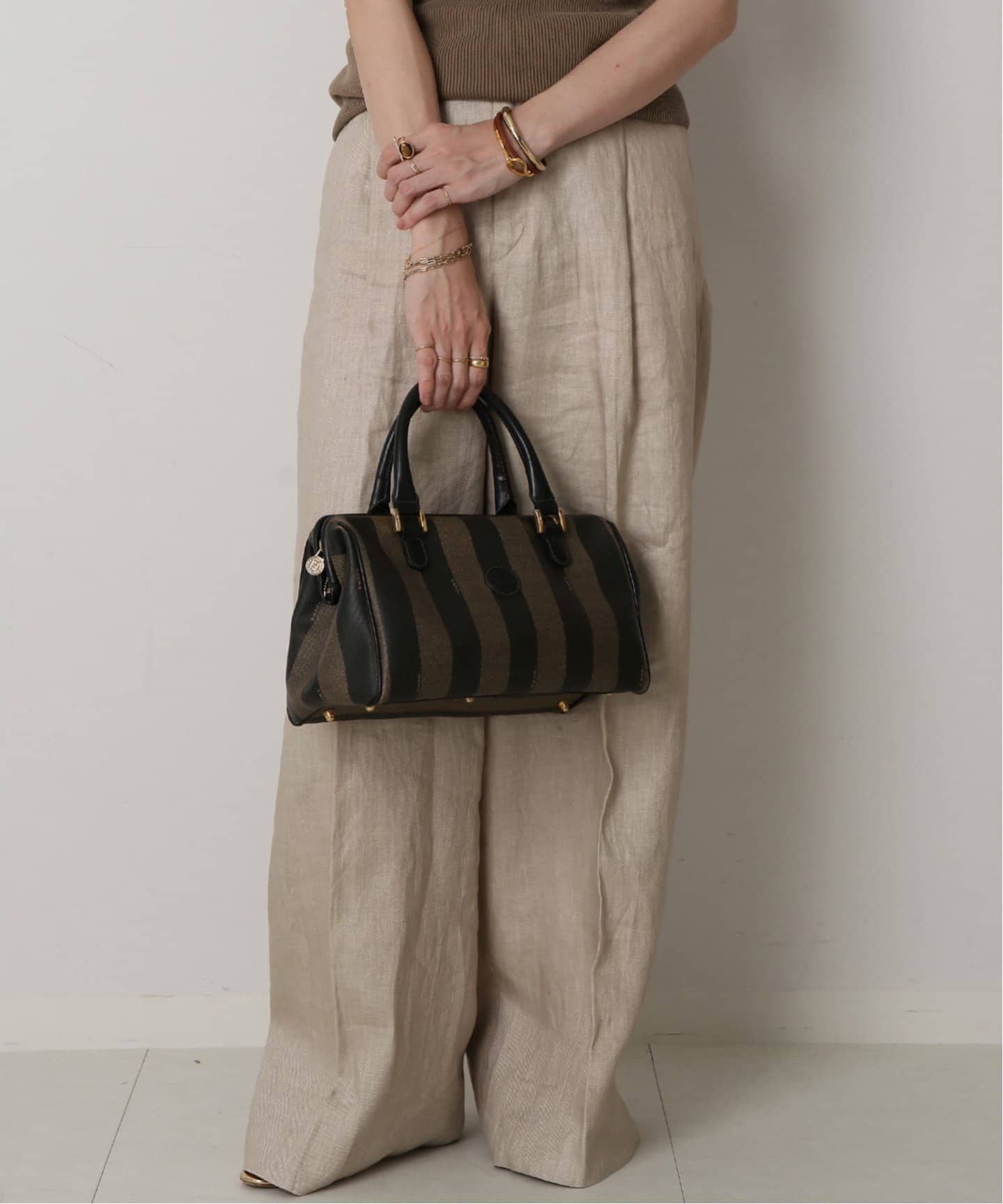 VINTAGE FENDI/フェンディ】Pequin ボストンバッグ（ボストンバッグ