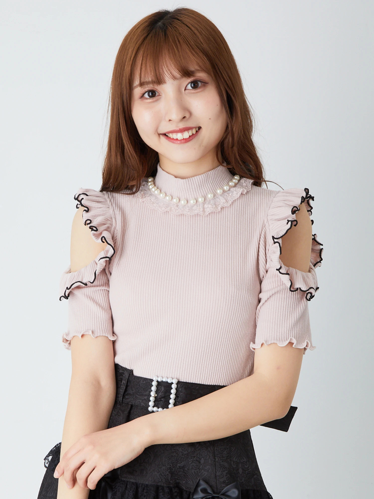 パールトリムBACKリボンTOPS - Ank Rouge(アンクルージュ)のTシャツ