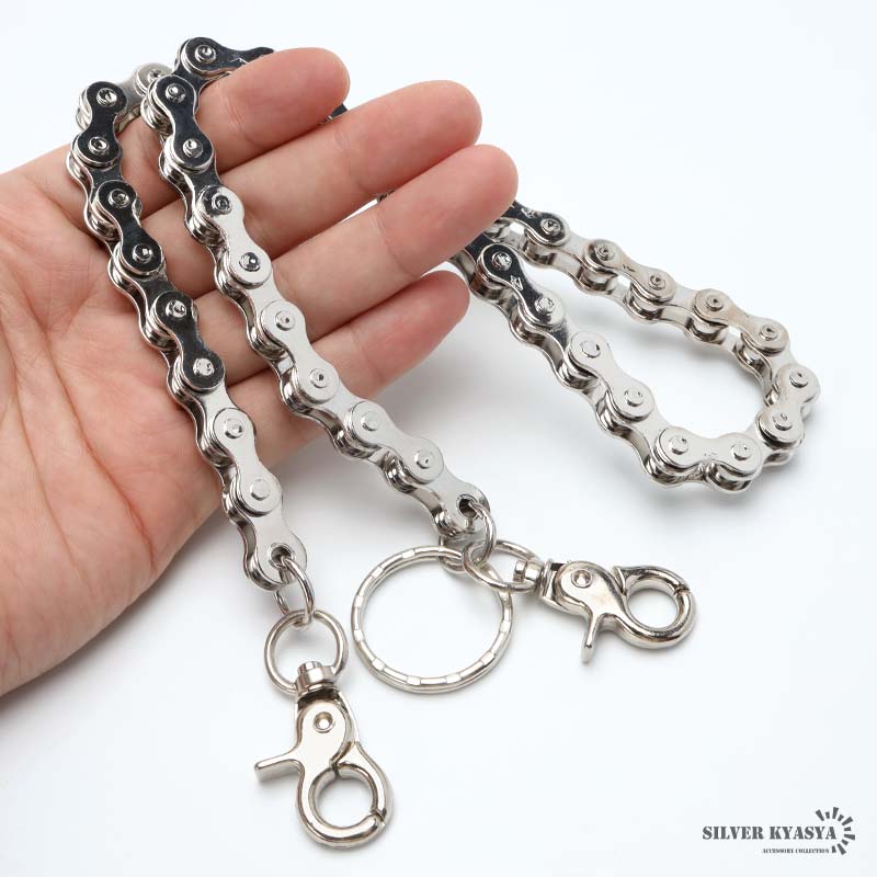 ウォレットチェーン バイクチェーン メタルチェーン ダブルクリップ