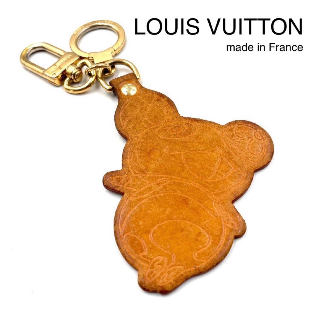 ルイヴィトン ポルトクレ パンダ 村上隆 キーホルダー ヌメ革 レザー ゴールド ルイヴィトン LOUIS VUITTON ポルトクレ・パンダ 村上隆コラボ