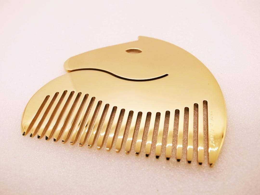 美品　HERMES　エルメス　シュバル　ホース　コーム　馬　くし　櫛　ゴールド 楽天市場】HERMES エルメス ホース 馬 シュバル ホースコーム 櫛 くし