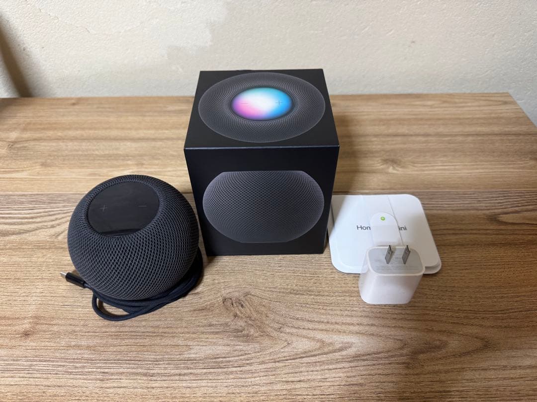 Apple Pod mini ブラック スペースグレイ 付属品完備 アップル スマートスピーカー HomePod mini スペースグレイ [Bluetooth