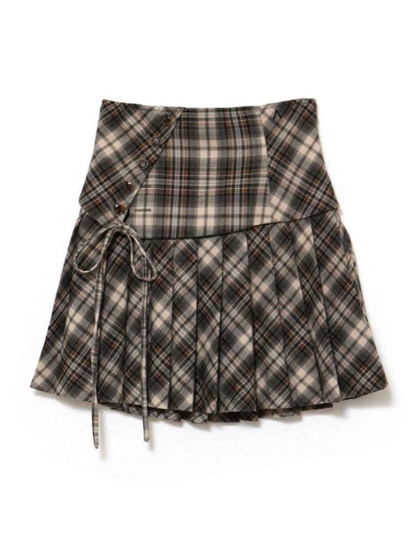 スカート andmary jade highwaist mini skirt M Jade highwaist mini skirt color beige/check size s/m ¥11000-tax in